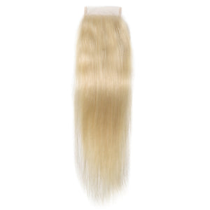 Lace Closure | Bold Bleach Blonde 613 Straight Lace Closure | Luxeriva Bold Bleach Blonde Straight Lace Closure | Colour 613