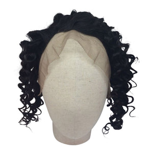 Front view of our deep wave hair frontal