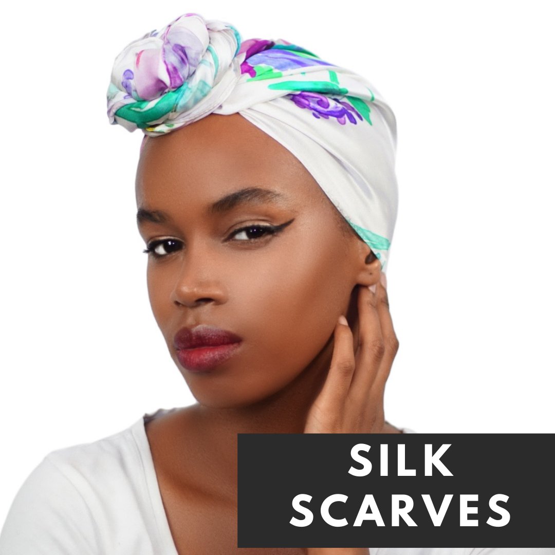 16 momme silk scarves are great protective hair accessories