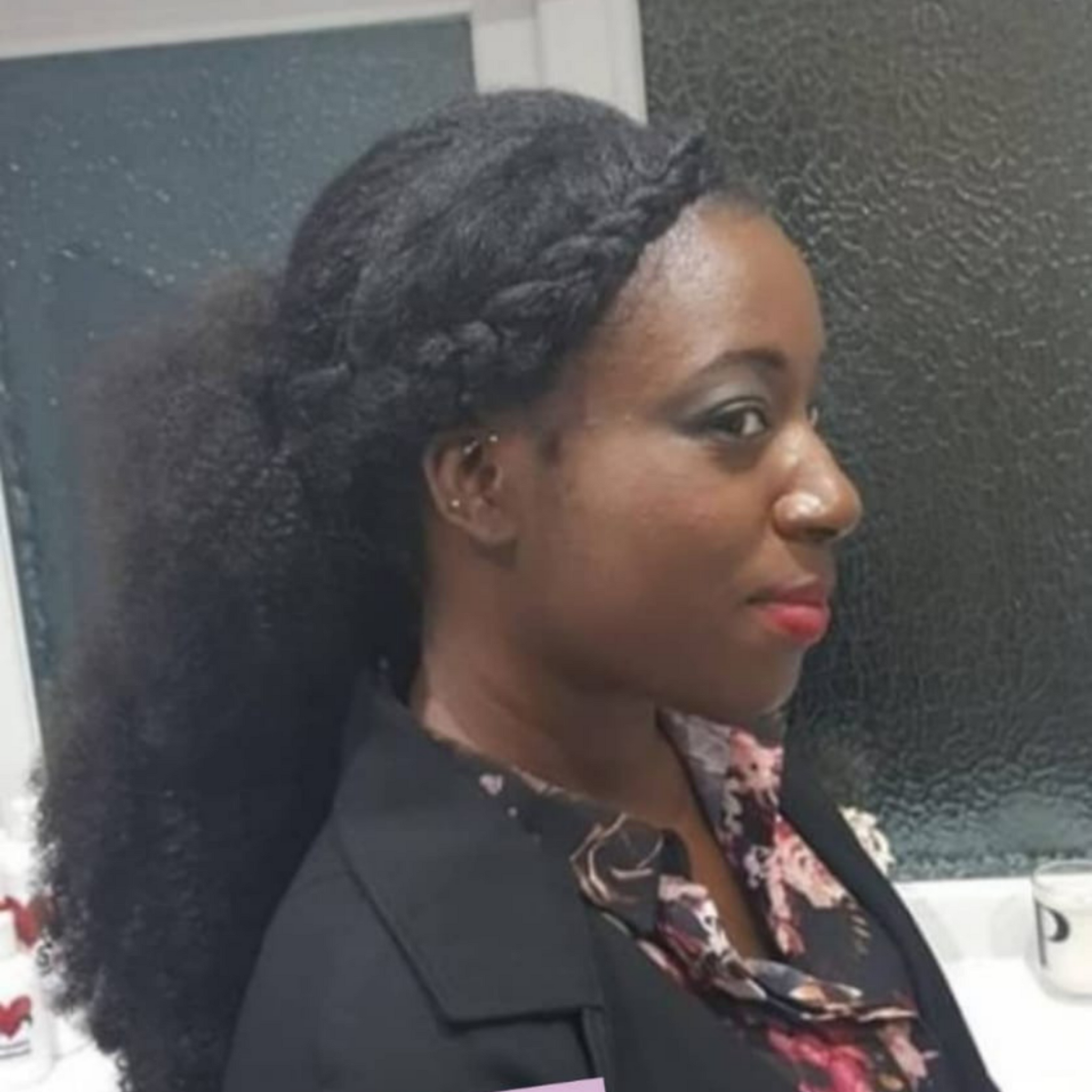 Cascading Ponytail Made with  Afro Curly Clip-in Hair Extensions