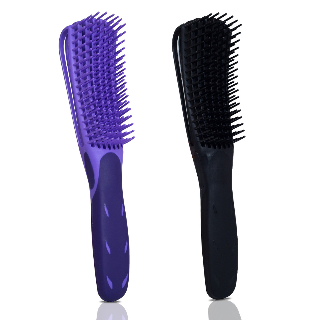 Flexible detangler hairbrush