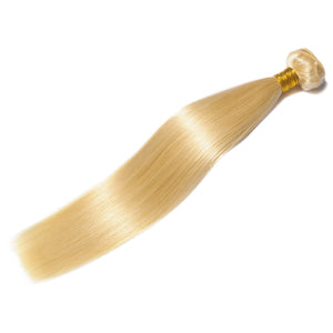 Bold Bleach Blonde 613 Straight Hair Extensions | Luxeriva Bold Bleach Blonde Straight Hair Bundle | Colour 613