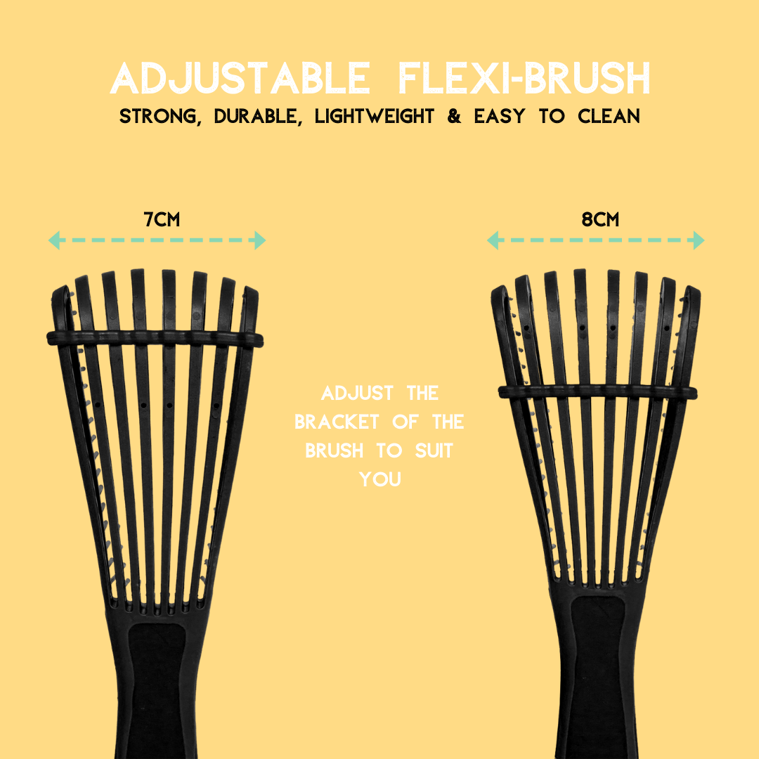 Flexible detangling hairbrush