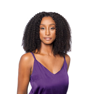 The afro curly closure gives you full coverage and looks just like your own hairline