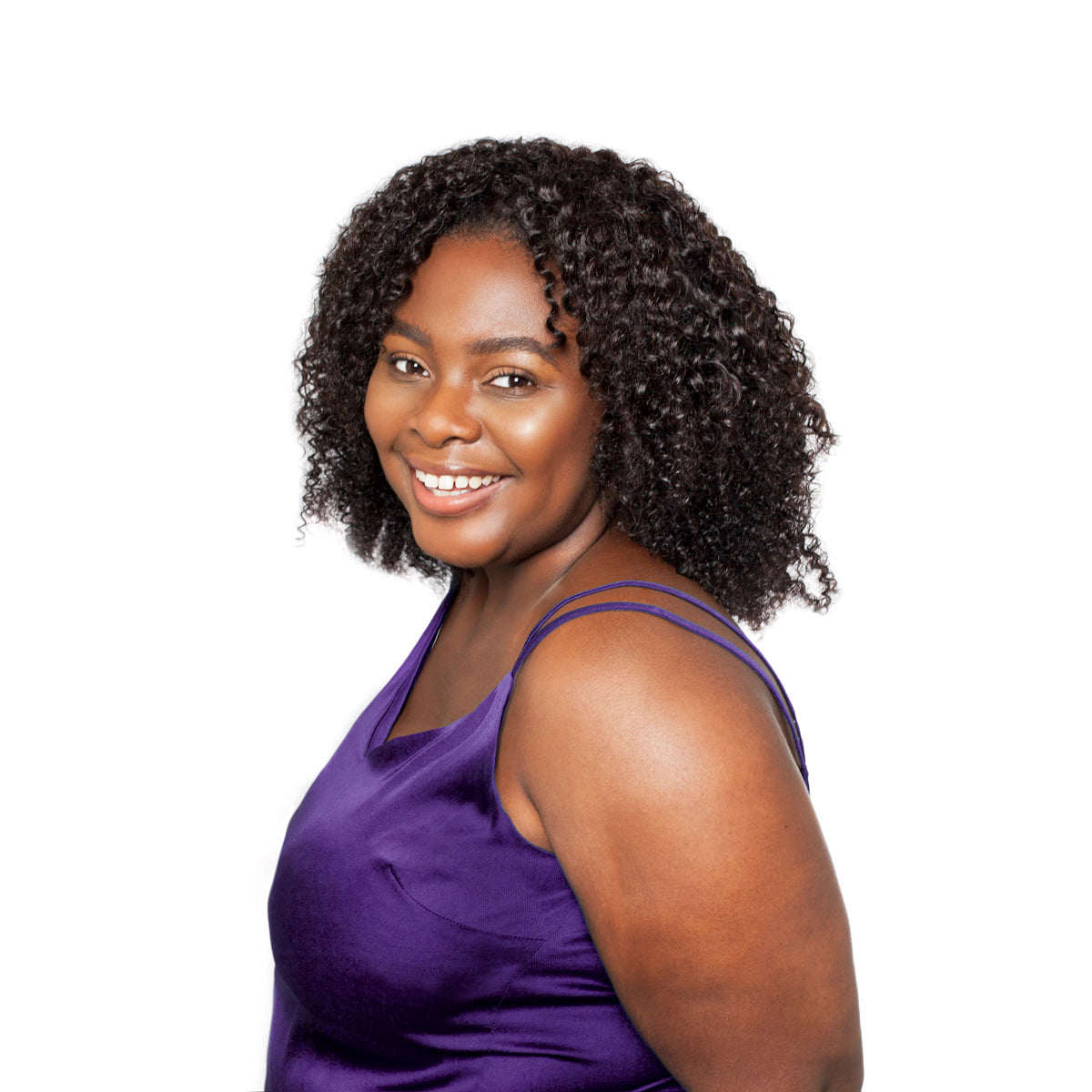 The kinky curly frontal gives you full coverage and blends well with your own hairline