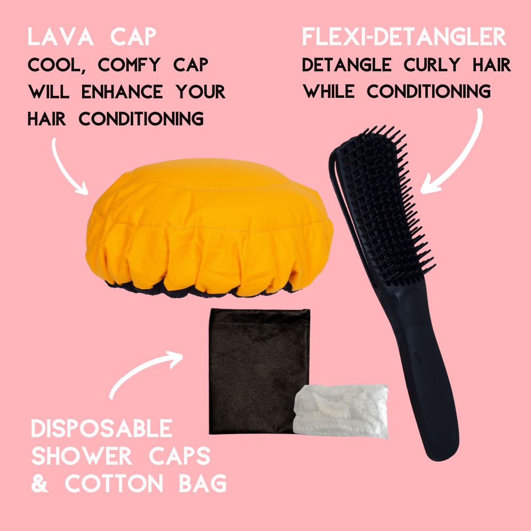 Lava Cap MINI Heat Cap Kit | Amber Pop! Curly Kids